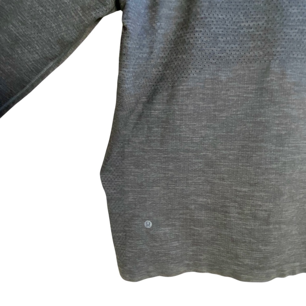 Lululemon Mens Metal Vent Tech Midweight Half Zip Graphite Grey/Black Shirt - Picture 7 of 8